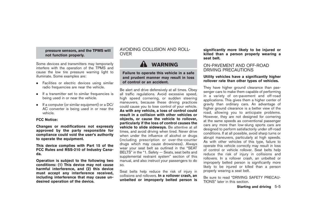 Nissan Rogue I 1 owners manual / page 185