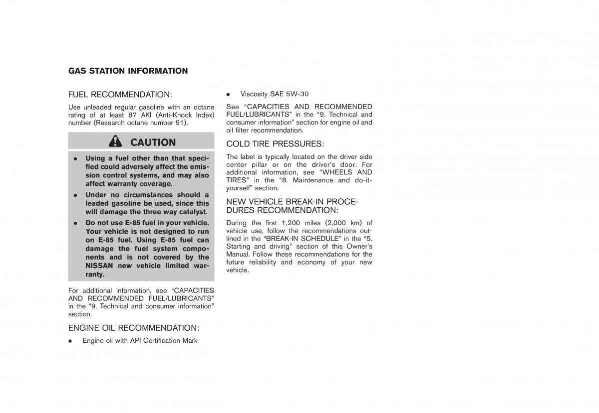 Nissan Rogue I 1 owners manual / page 308