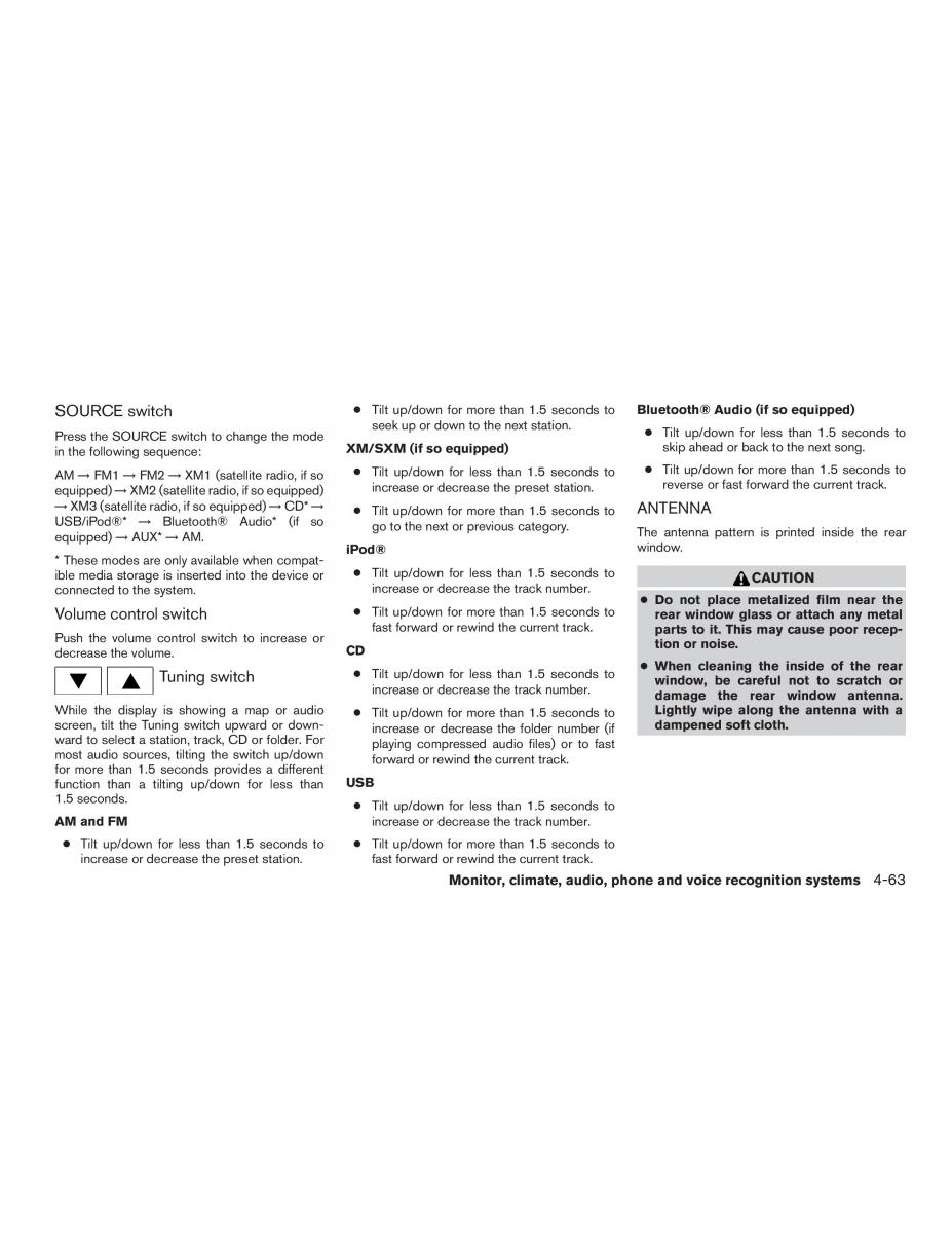 Nissan Sentra VII 7 B17 owners manual / page 236