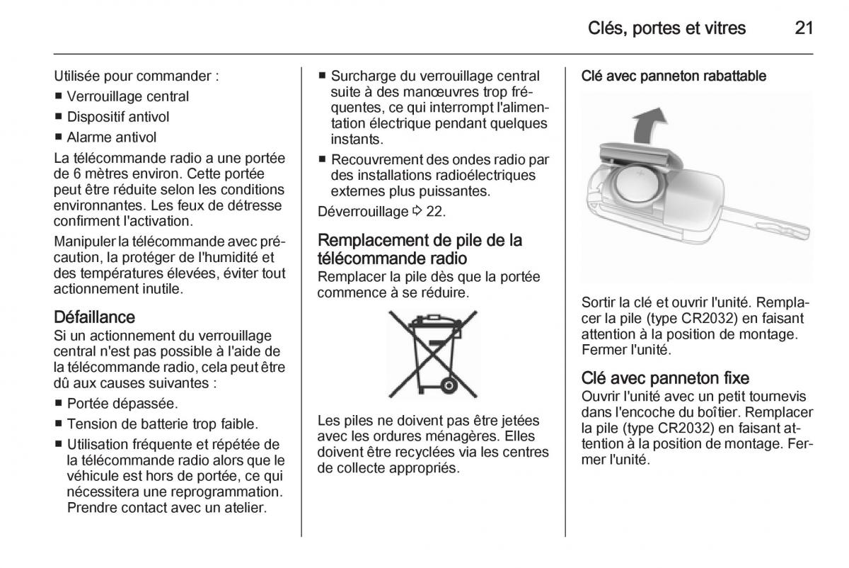 Opel Antara manuel du proprietaire / page 23