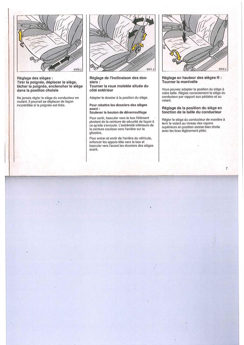Opel Calibra manuel du proprietaire / page 7