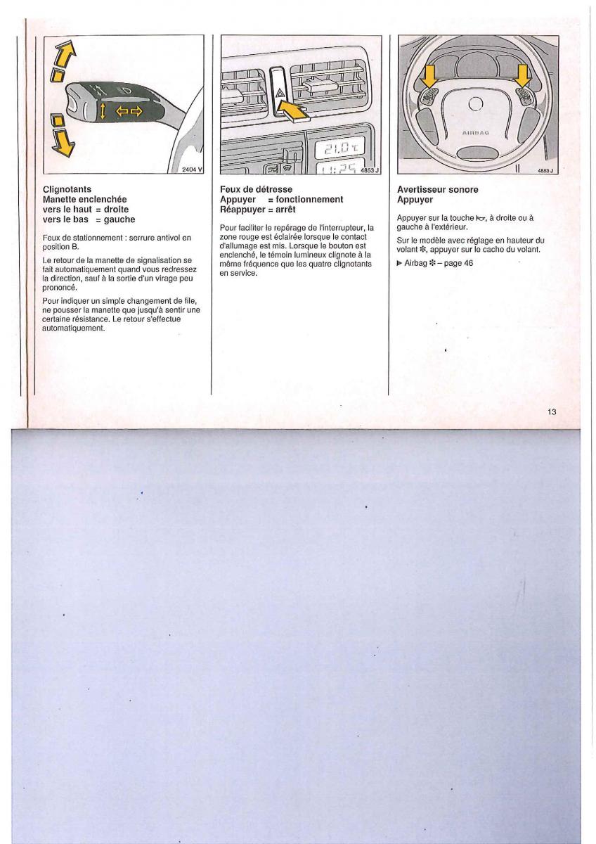 Opel Calibra manuel du proprietaire / page 13