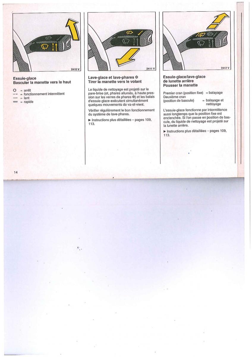 Opel Calibra manuel du proprietaire / page 14