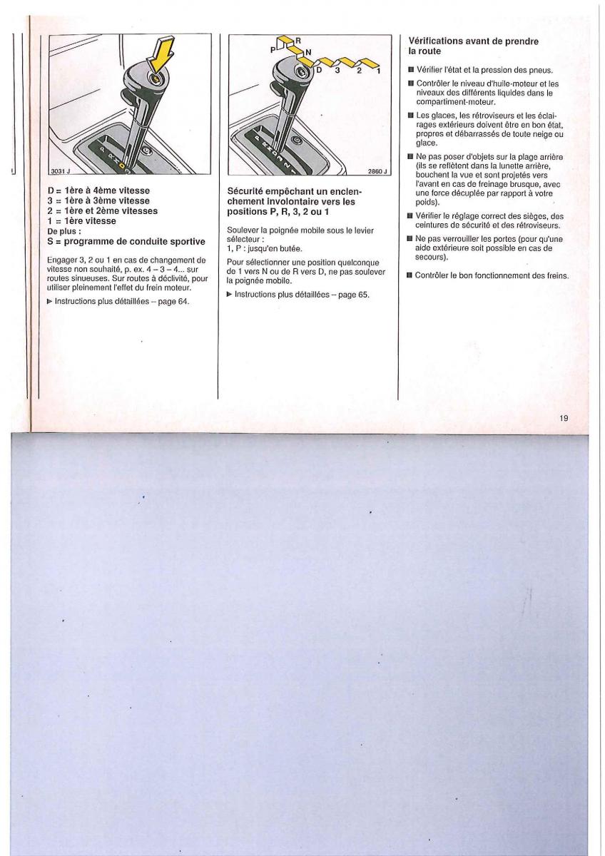 Opel Calibra manuel du proprietaire / page 19