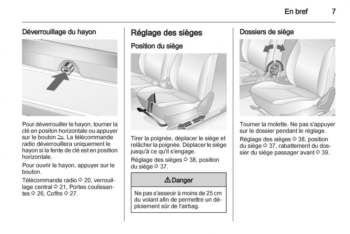 Opel Combo C manuel du proprietaire / page 7