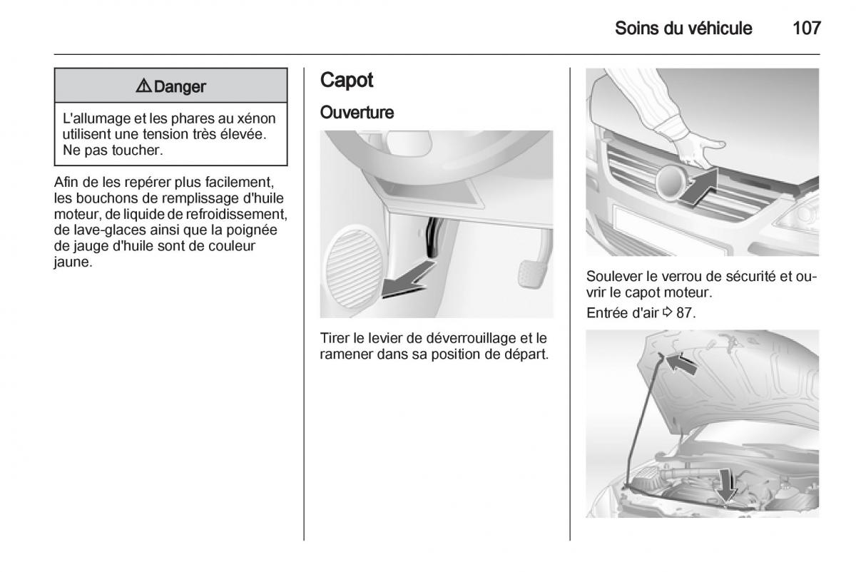 Opel Combo C manuel du proprietaire / page 107