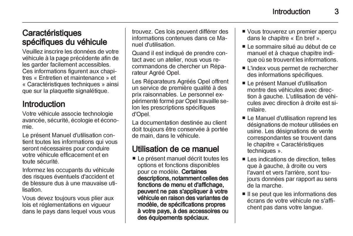 Opel Combo C manuel du proprietaire / page 3