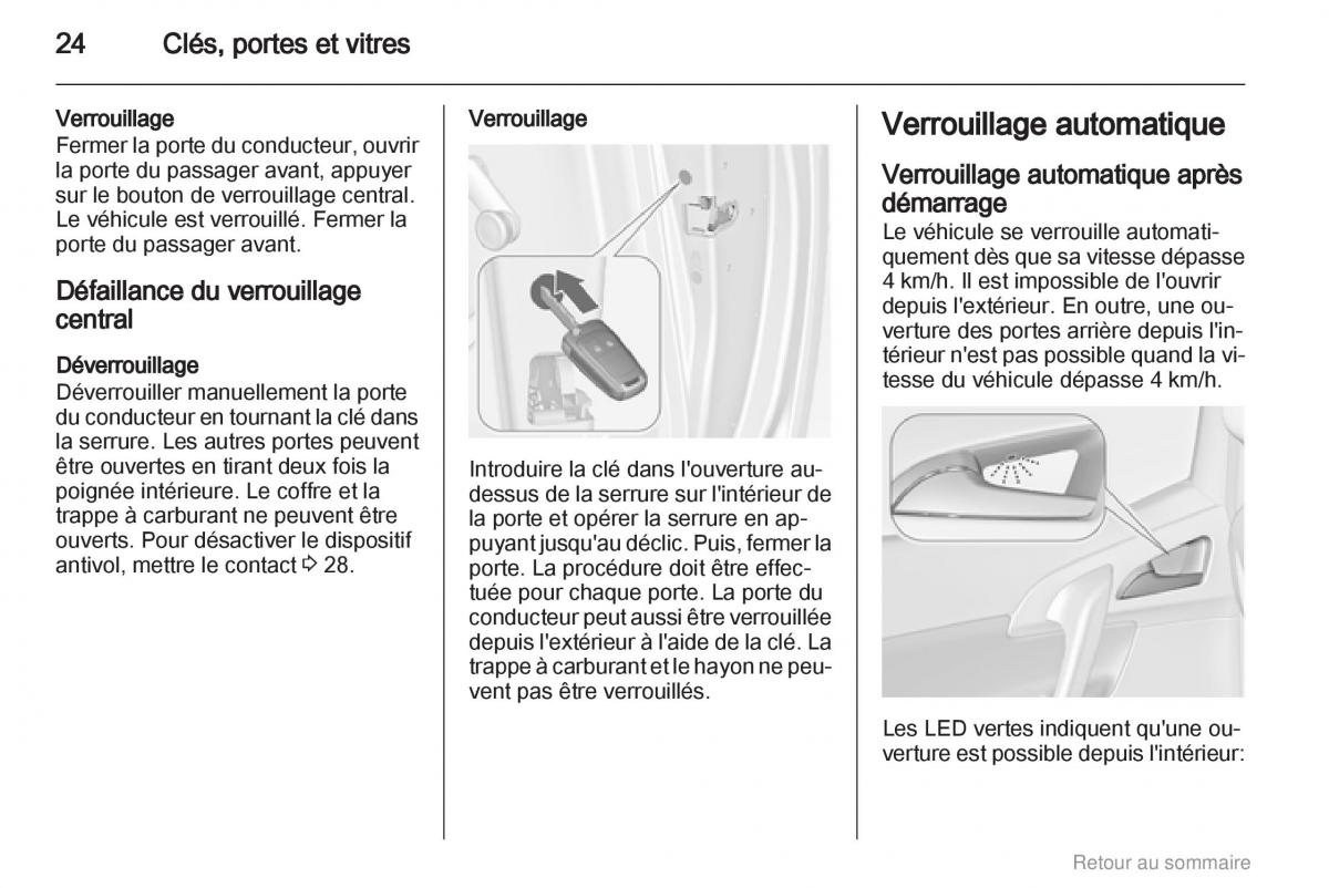 Opel Meriva B manuel du proprietaire / page 24