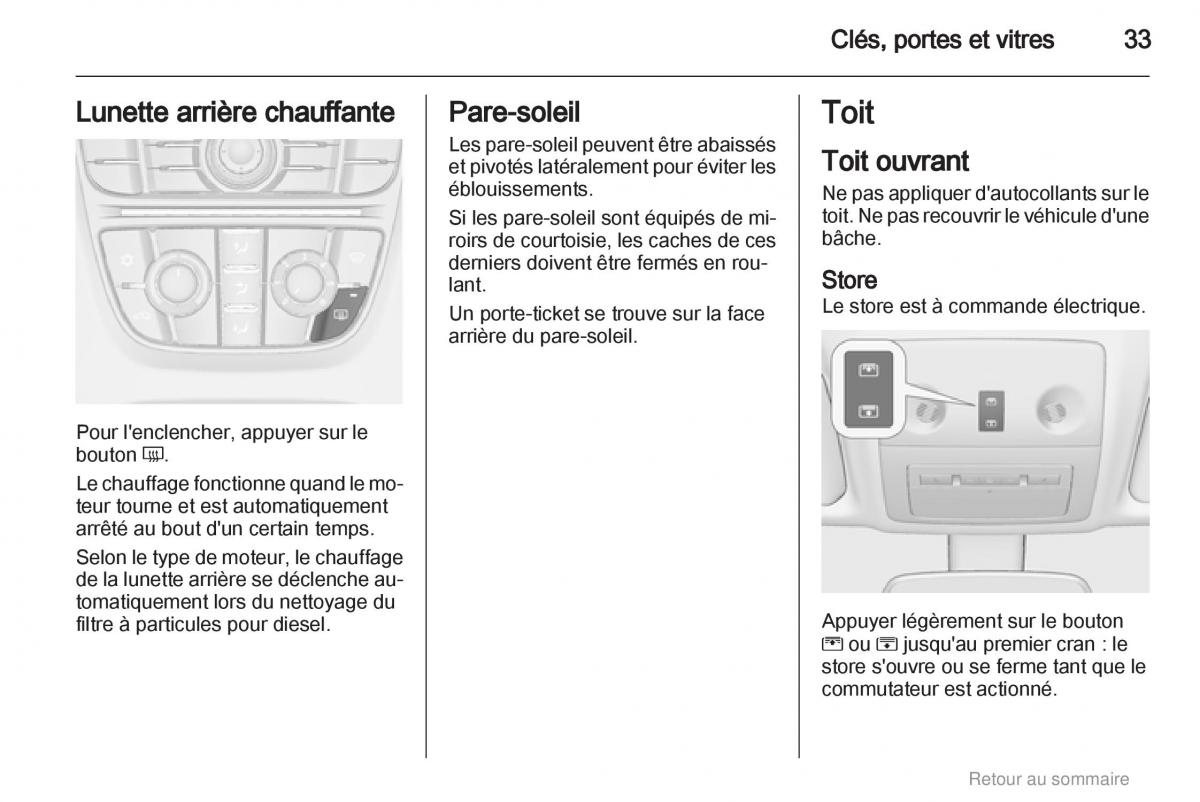 manual  Opel Meriva B manuel du proprietaire / page 33