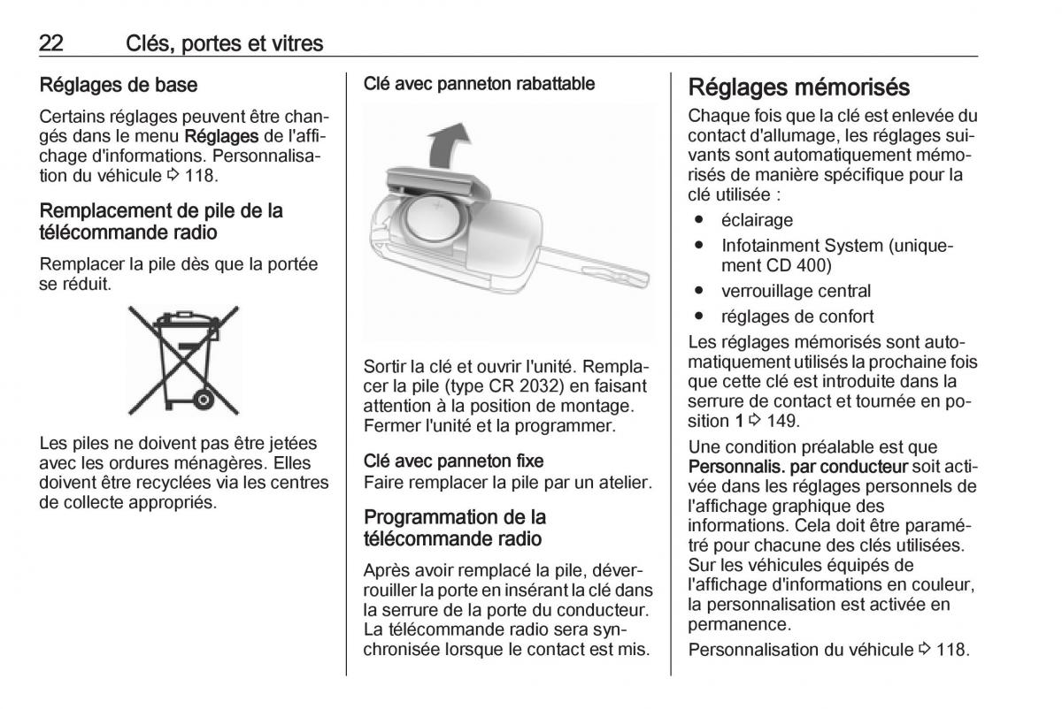 Bedienungsanleitung Opel Meriva B FL manuel du proprietaire / page 24