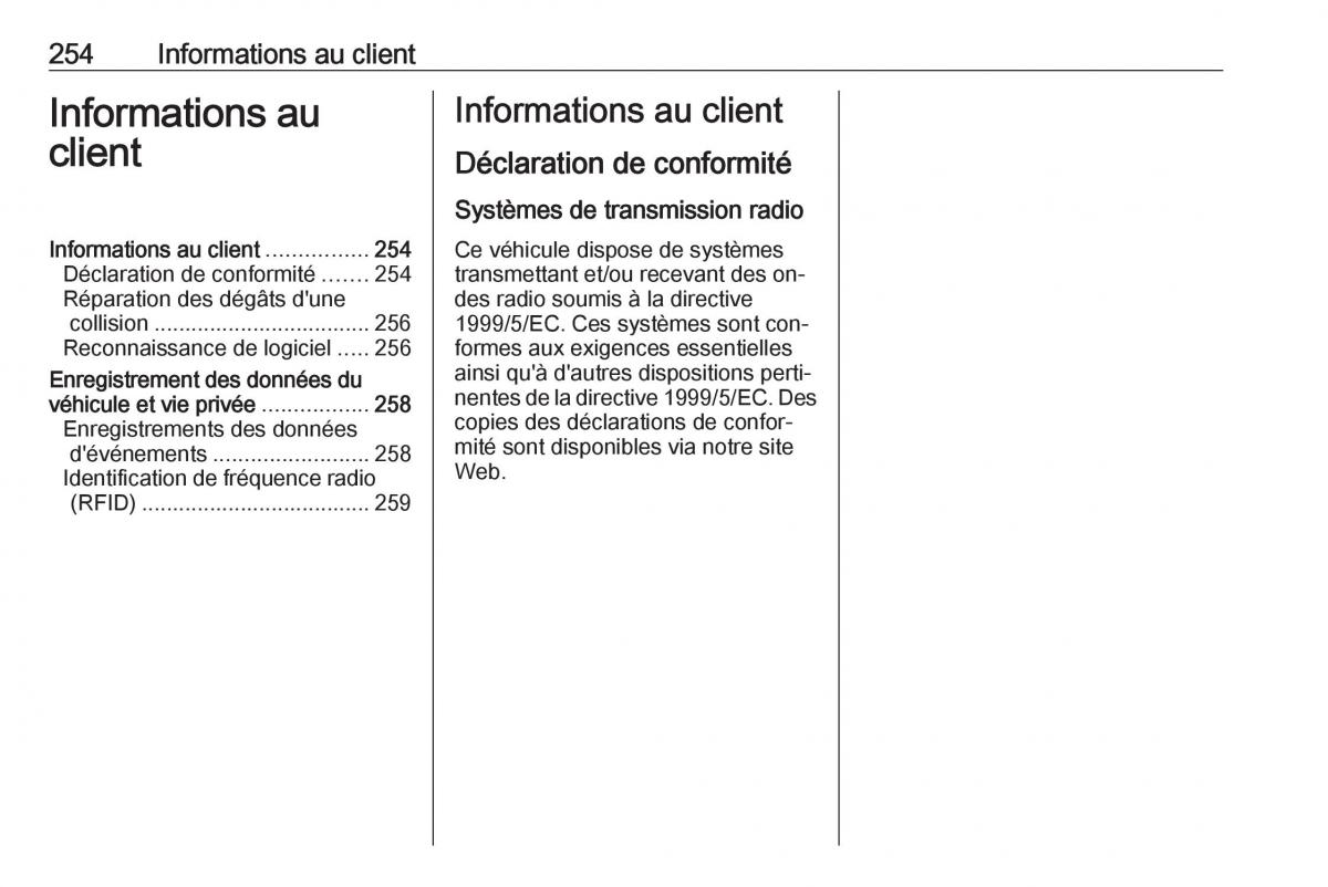 manual Opel Meriva B FL manuel du proprietaire / page 256