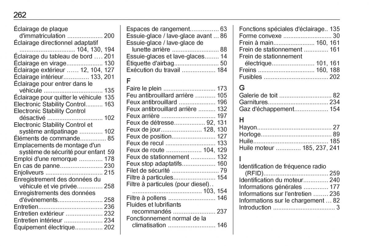 Bedienungsanleitung Opel Meriva B FL manuel du proprietaire / page 264