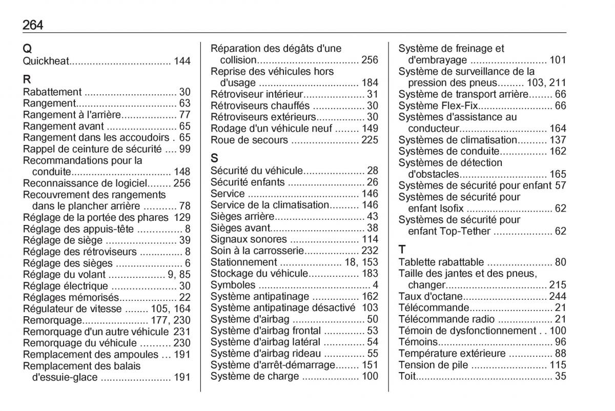 Opel Meriva B FL manuel du proprietaire / page 266