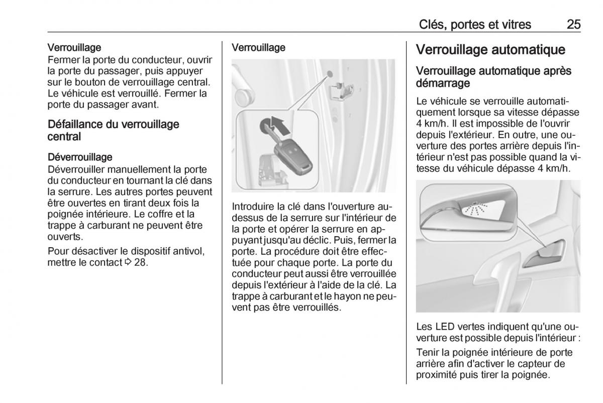manual Opel Meriva B FL manuel du proprietaire / page 27