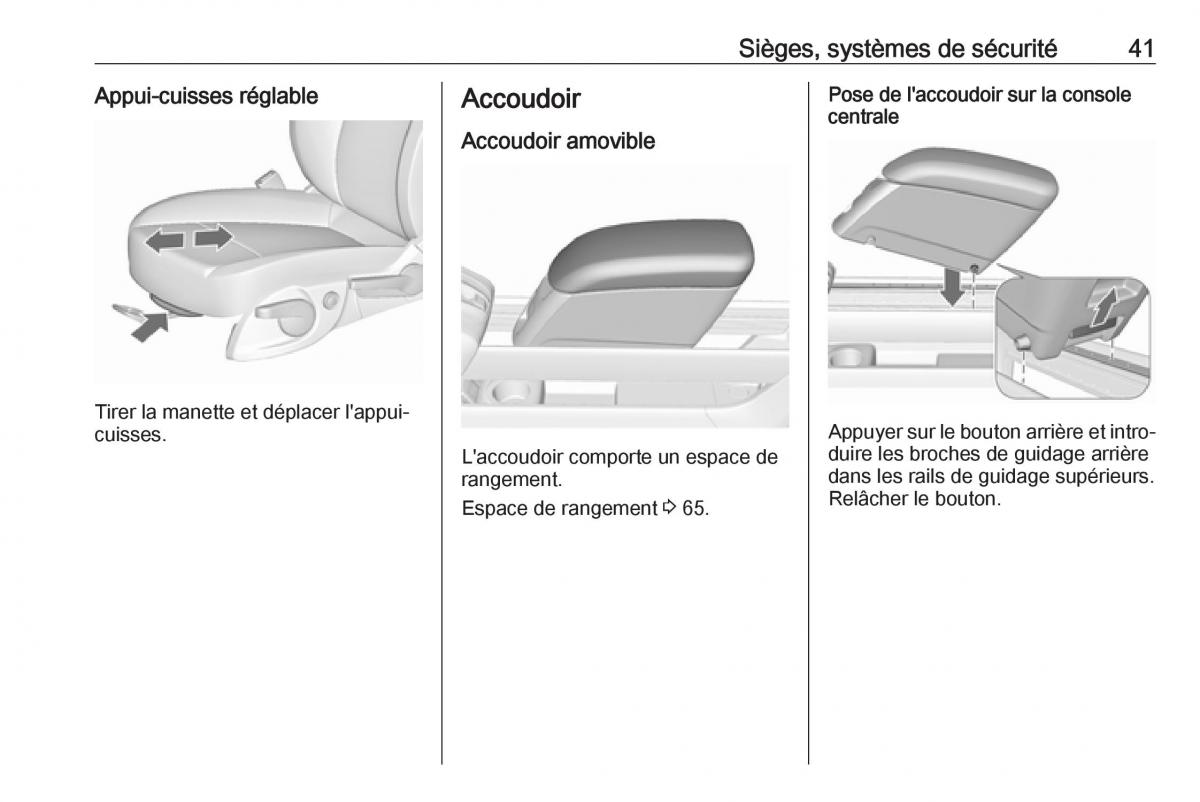 manual Opel Meriva B FL manuel du proprietaire / page 43