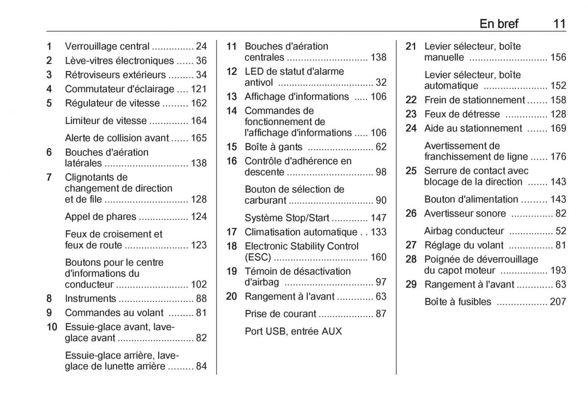 manual de usuario Opel Mokka X manuel du proprietaire / page 13