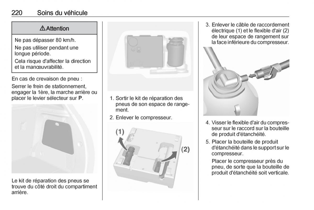 Opel Mokka X manuel du proprietaire / page 222