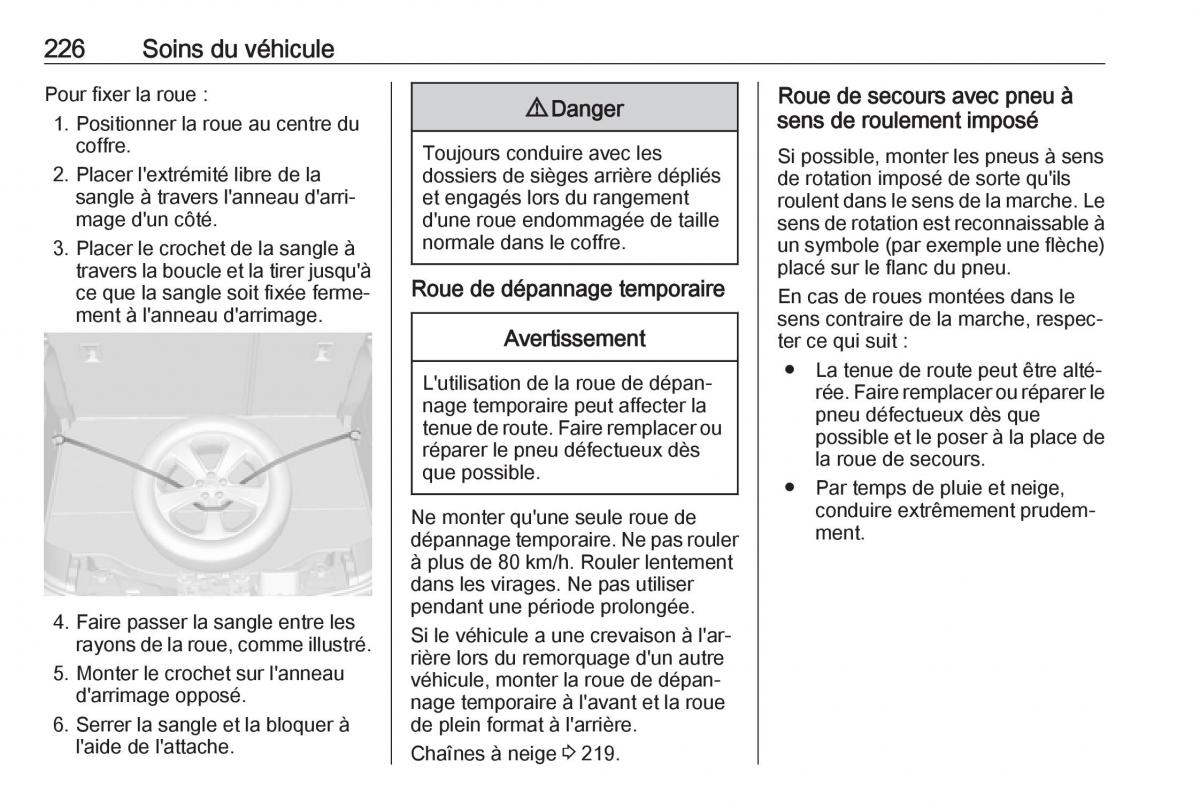 Opel Mokka X manuel du proprietaire / page 228