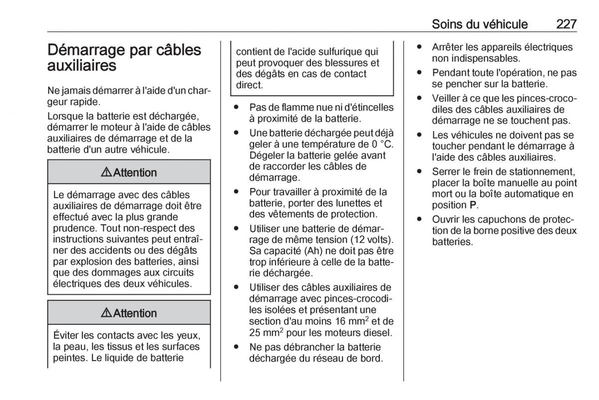 Opel Mokka X manuel du proprietaire / page 229