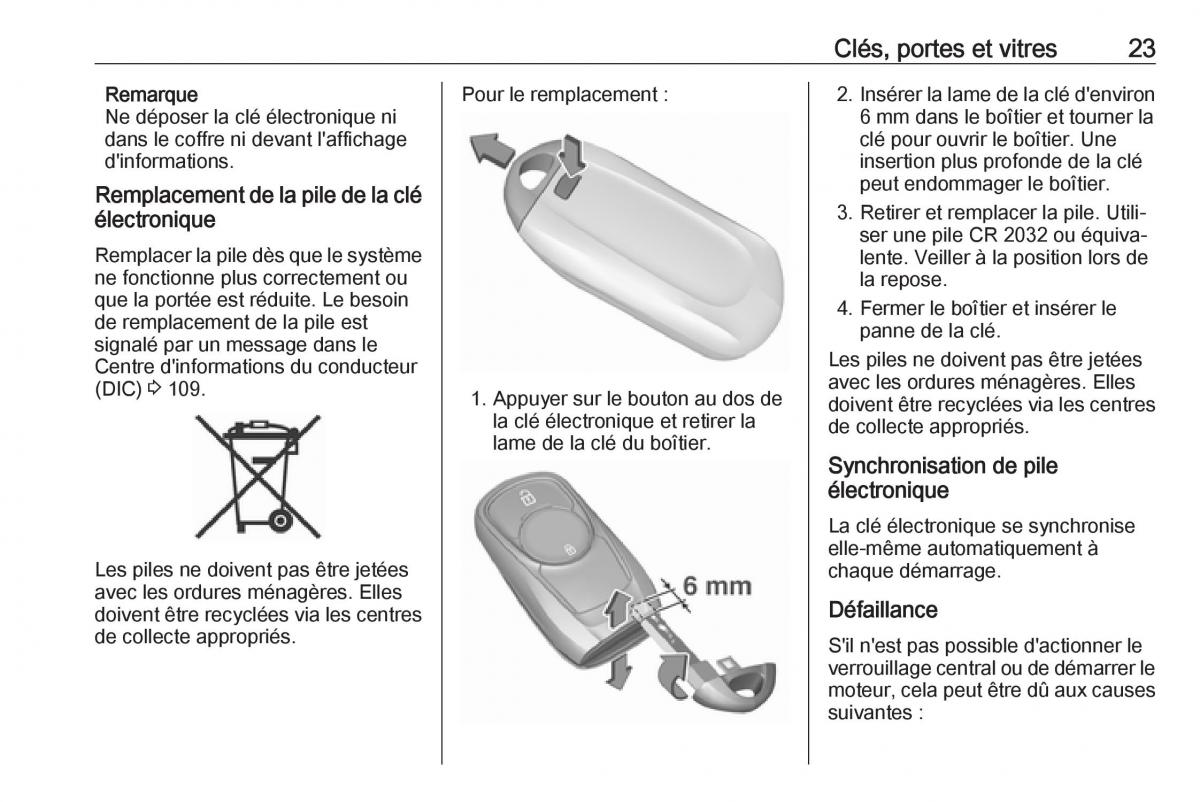 manual Opel Mokka X manuel du proprietaire / page 25