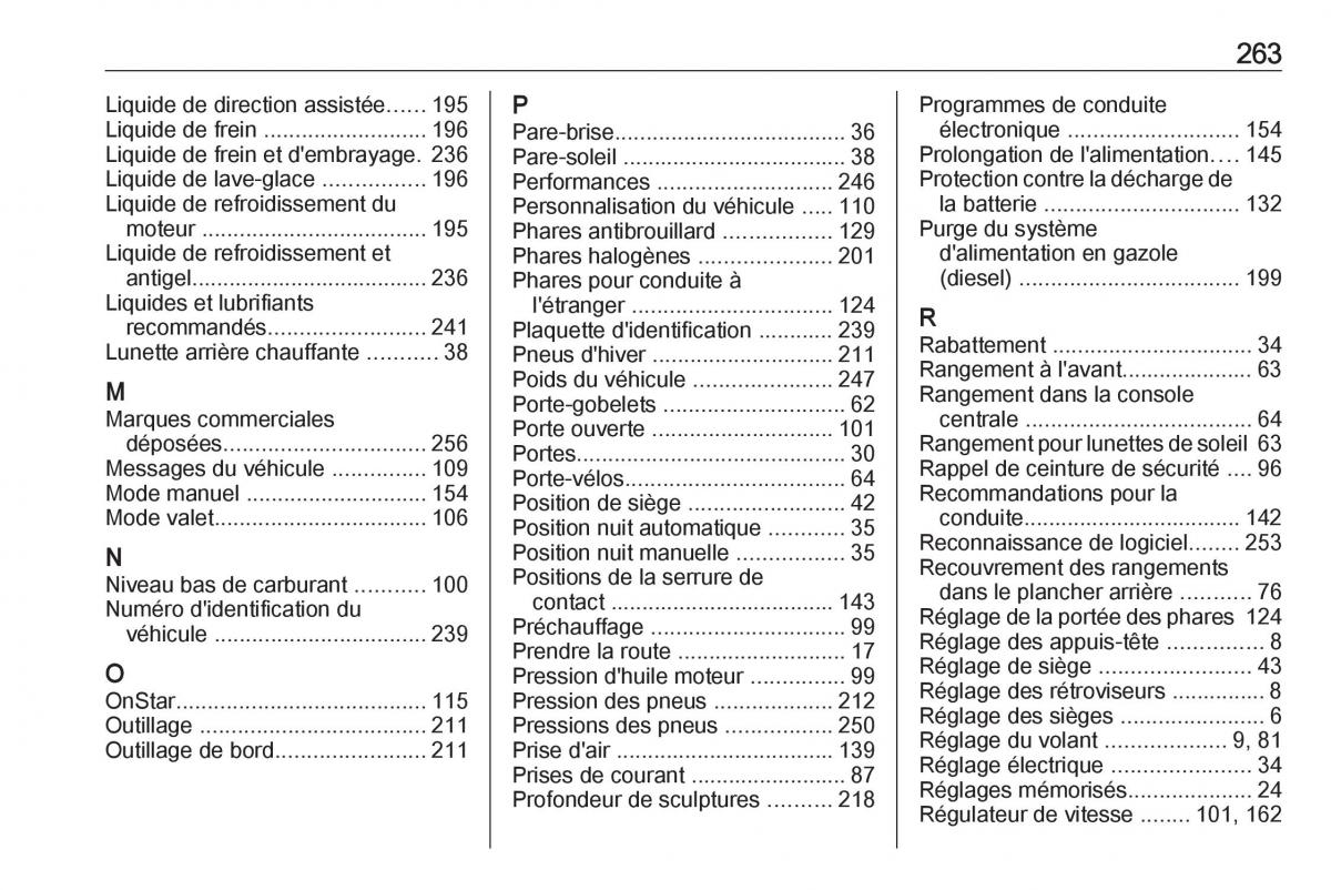 Opel Mokka X manuel du proprietaire / page 265