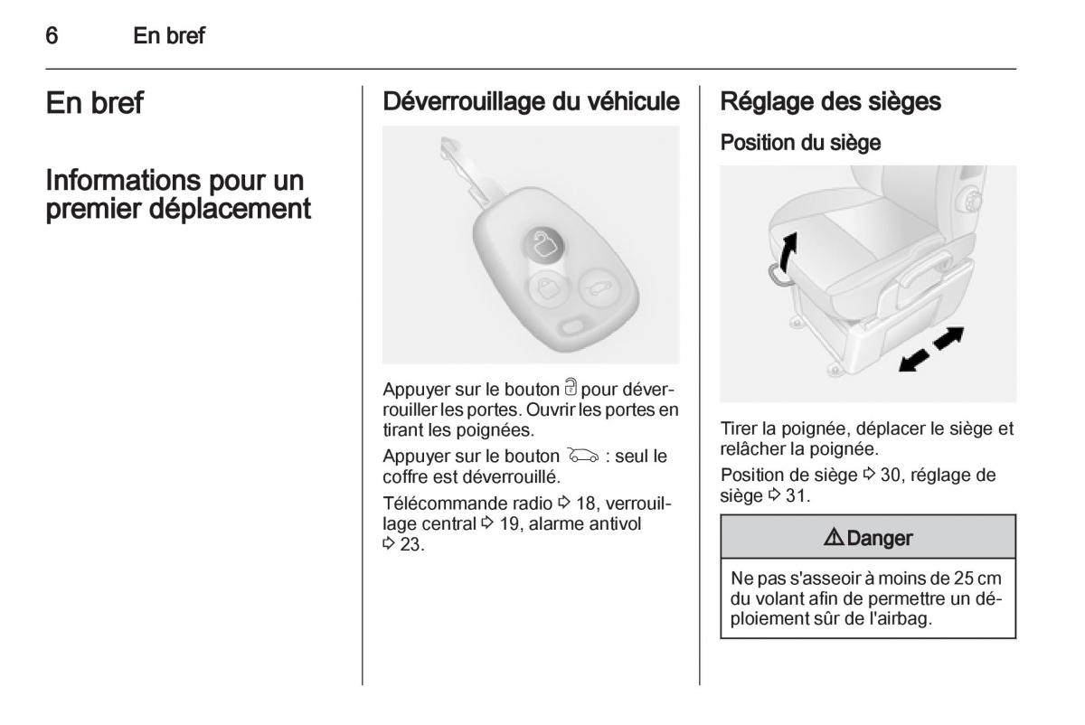 Opel Movano B manuel du proprietaire / page 6