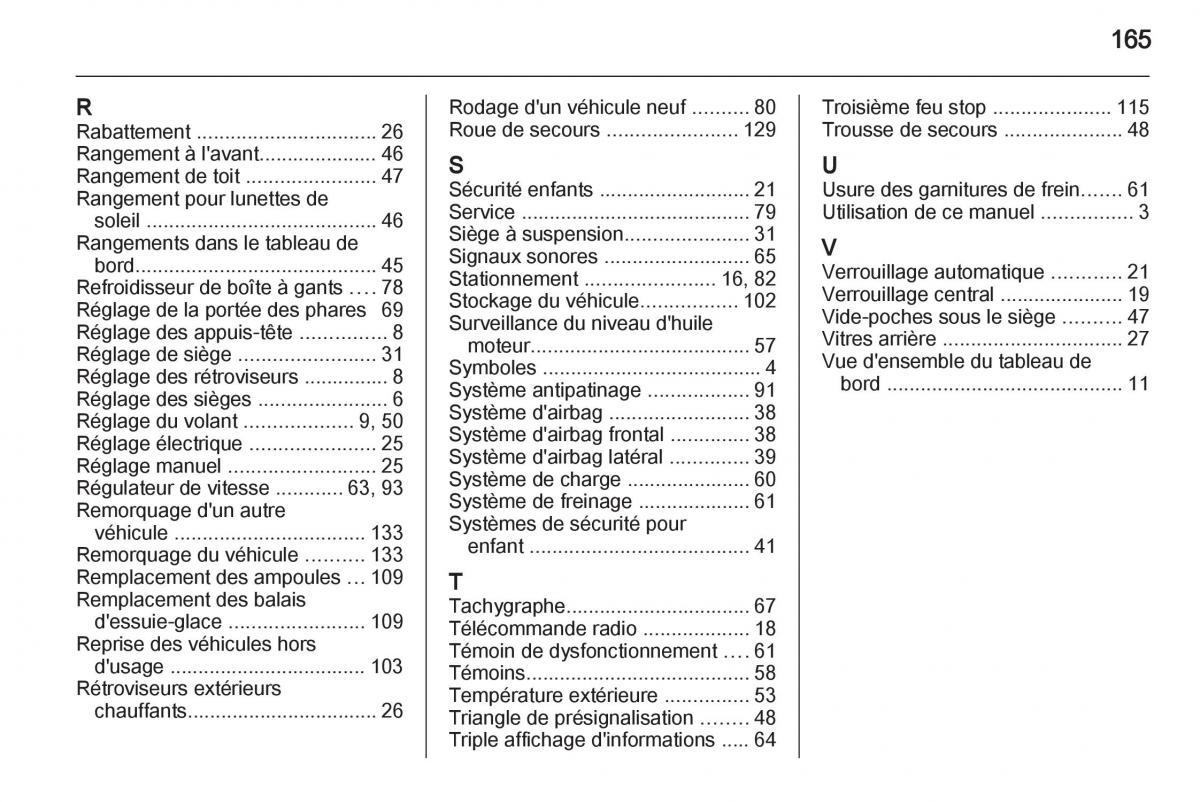 instrukcja obsługi Opel Movano B manuel du proprietaire / page 165