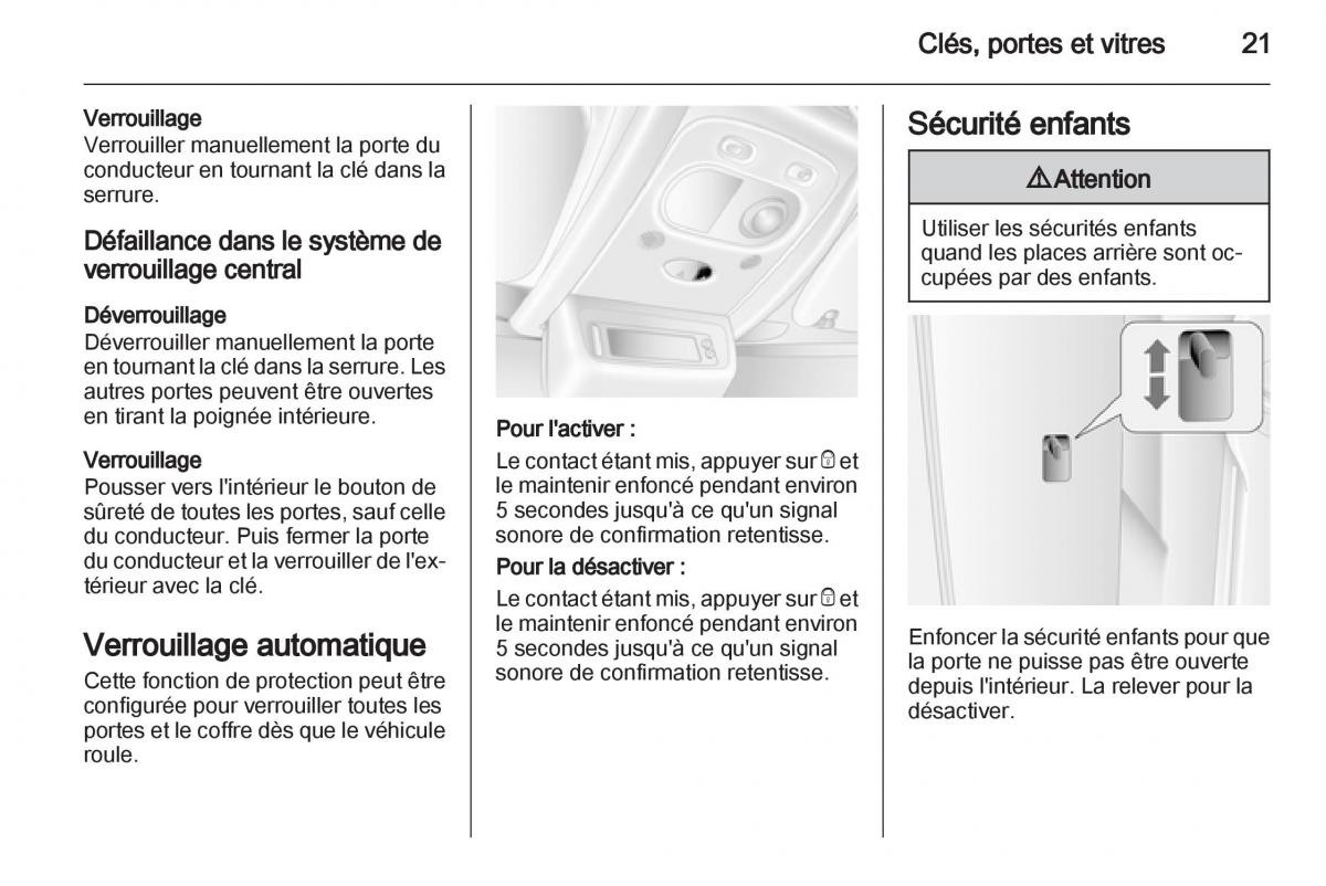 manual Opel Movano B manuel du proprietaire / page 21