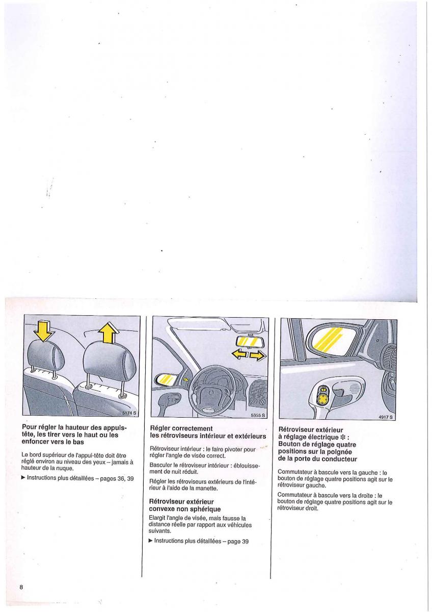 Bedienungsanleitung Opel Tigra I manuel du proprietaire / page 8