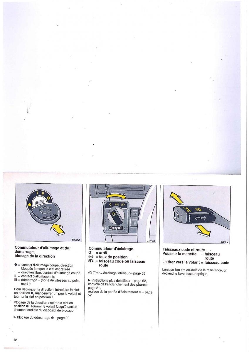 Opel Tigra I manuel du proprietaire / page 12