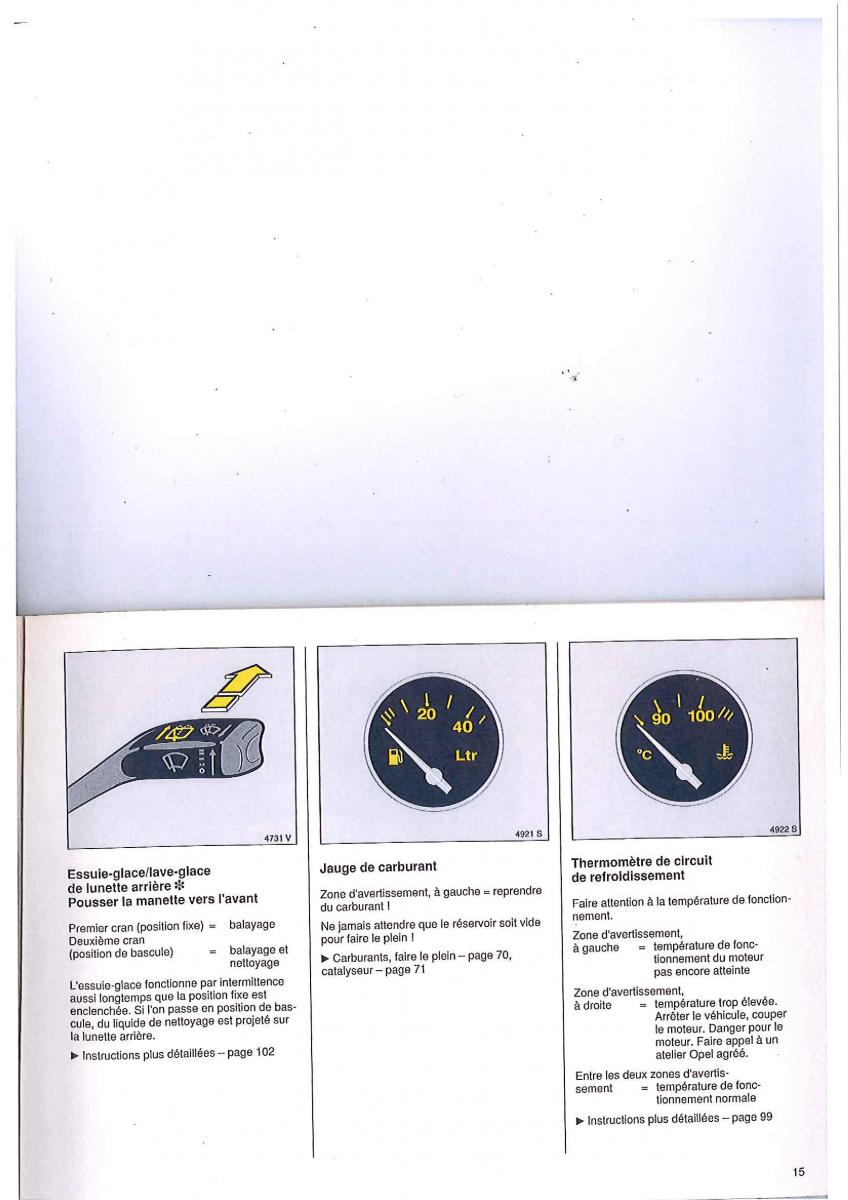 manual Opel Tigra I manuel du proprietaire / page 15