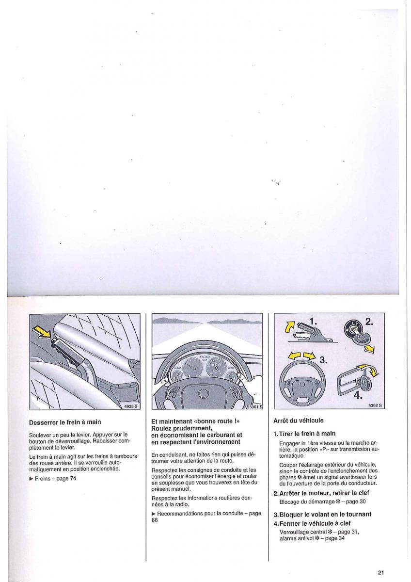 Bedienungsanleitung Opel Tigra I manuel du proprietaire / page 21