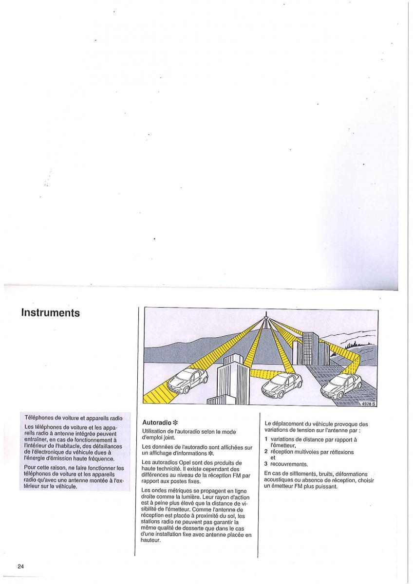 manual Opel Tigra I manuel du proprietaire / page 24
