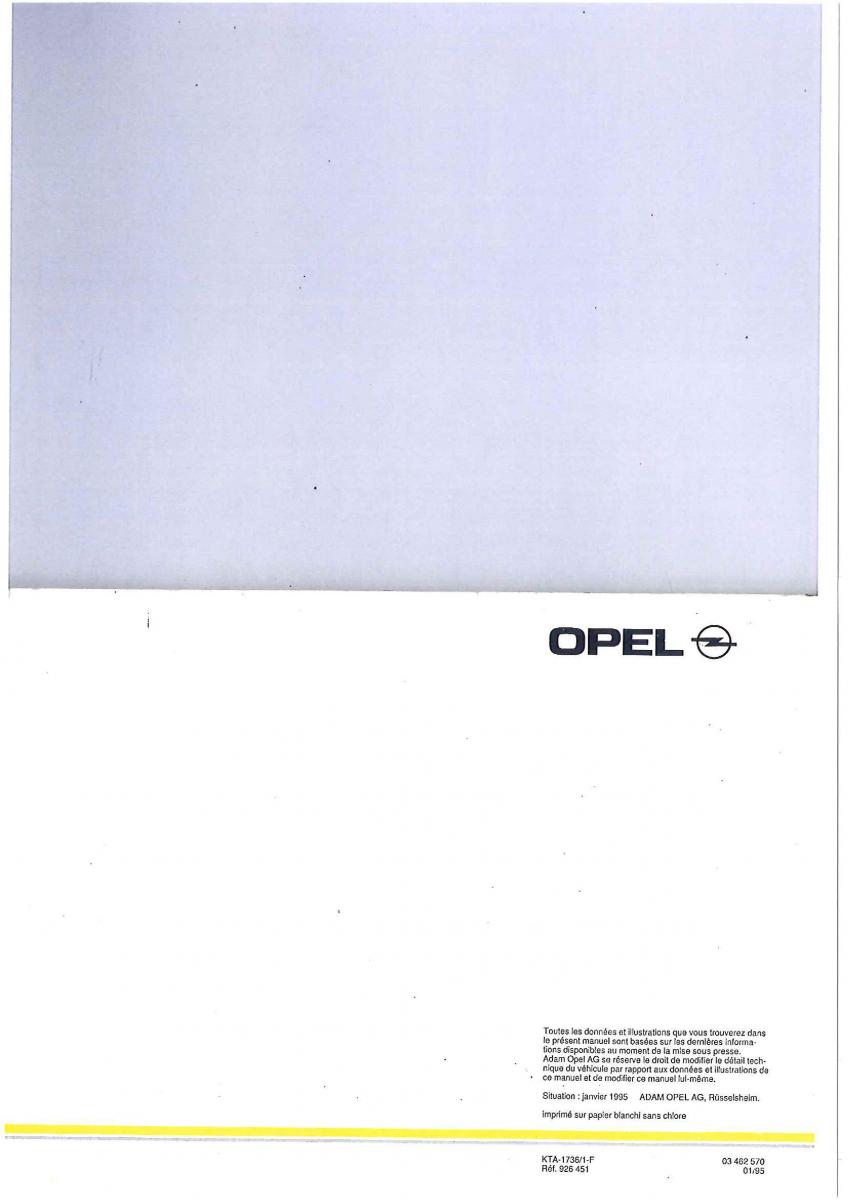 manuel du propriétaire Opel Tigra I manuel du proprietaire / page 128