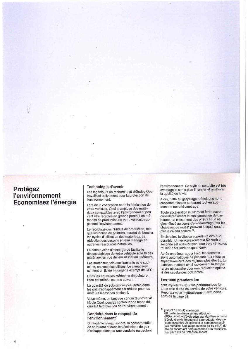 manual de usuario Opel Tigra I manuel du proprietaire / page 4
