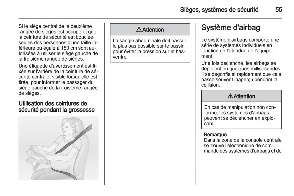 Opel Zafira C manuel du proprietaire / page 57