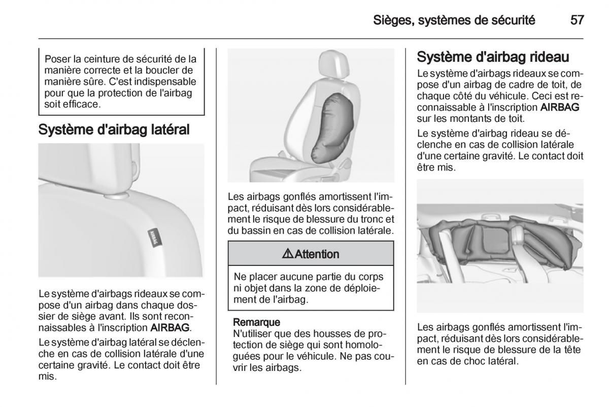Opel Zafira C manuel du proprietaire / page 59
