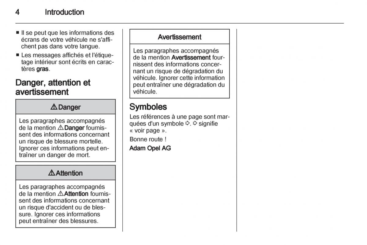 manual de usuario Opel Zafira C manuel du proprietaire / page 6