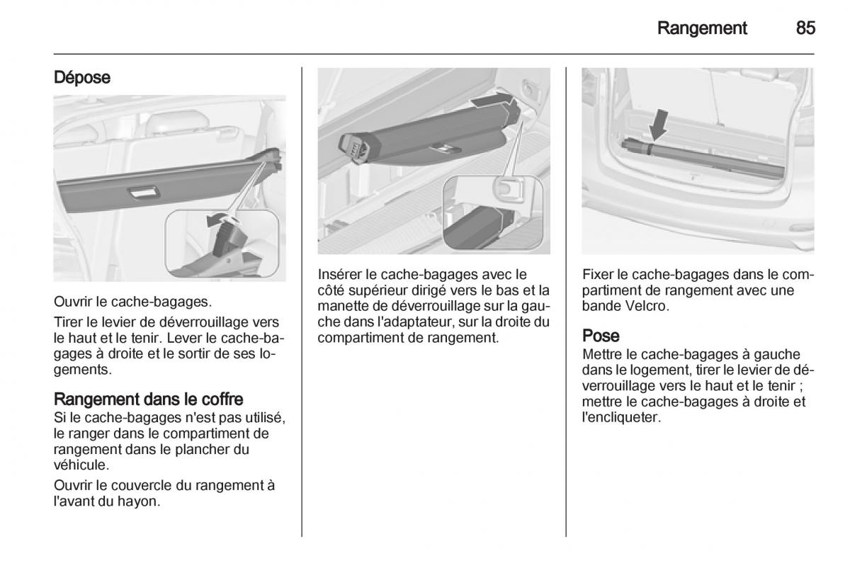Opel Zafira C manuel du proprietaire / page 87