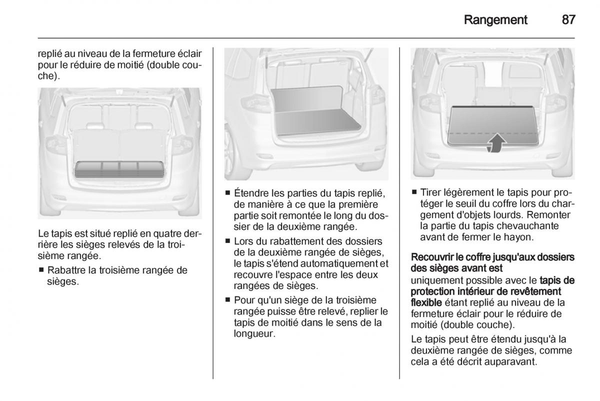 Opel Zafira C manuel du proprietaire / page 89