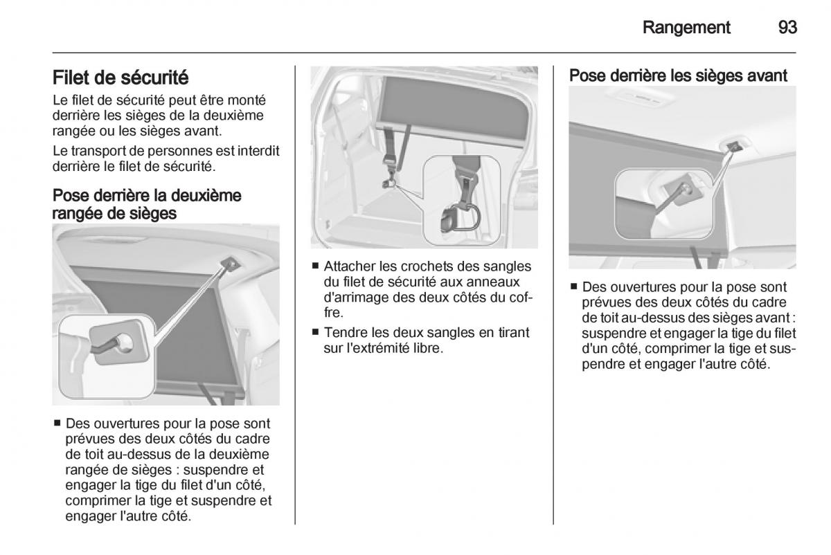 Opel Zafira C manuel du proprietaire / page 95