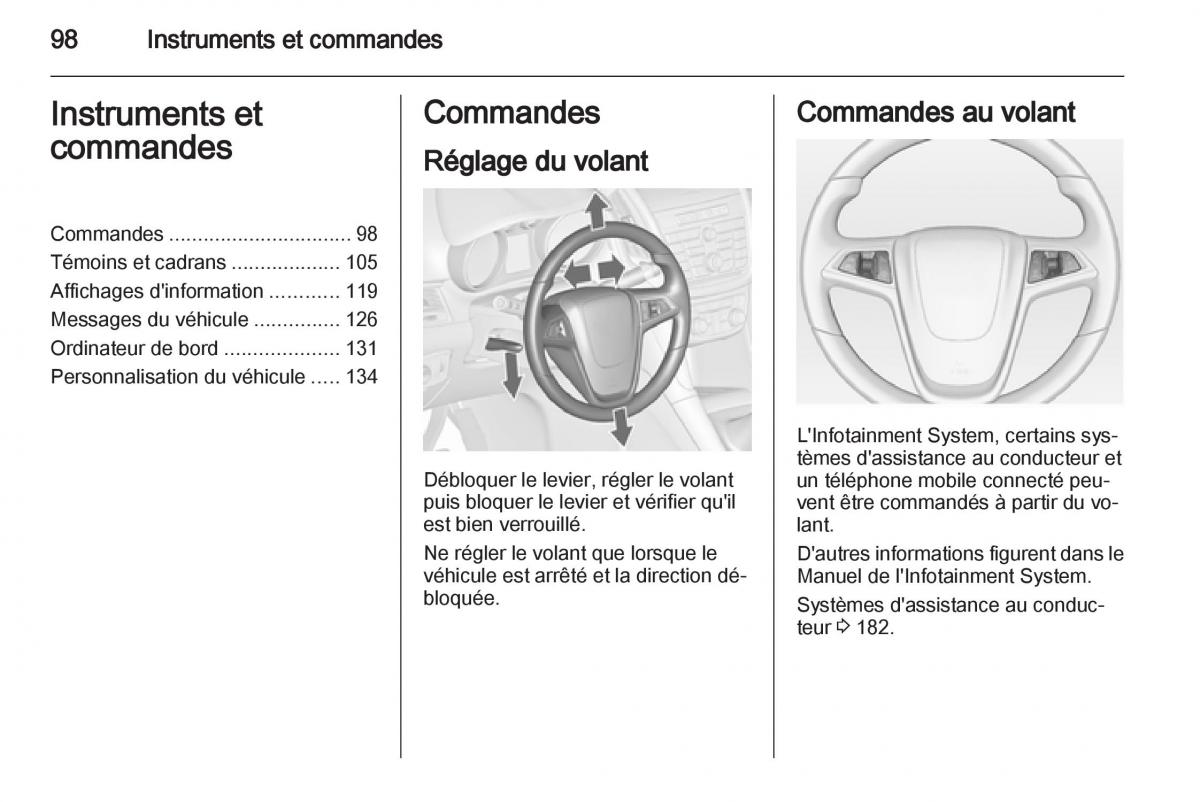 Opel Zafira C manuel du proprietaire / page 100
