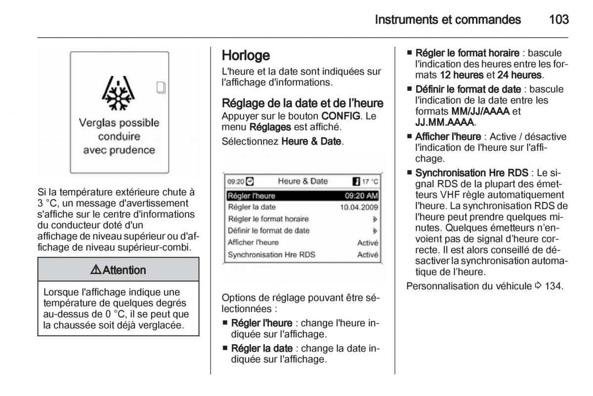 Opel Zafira C manuel du proprietaire / page 105