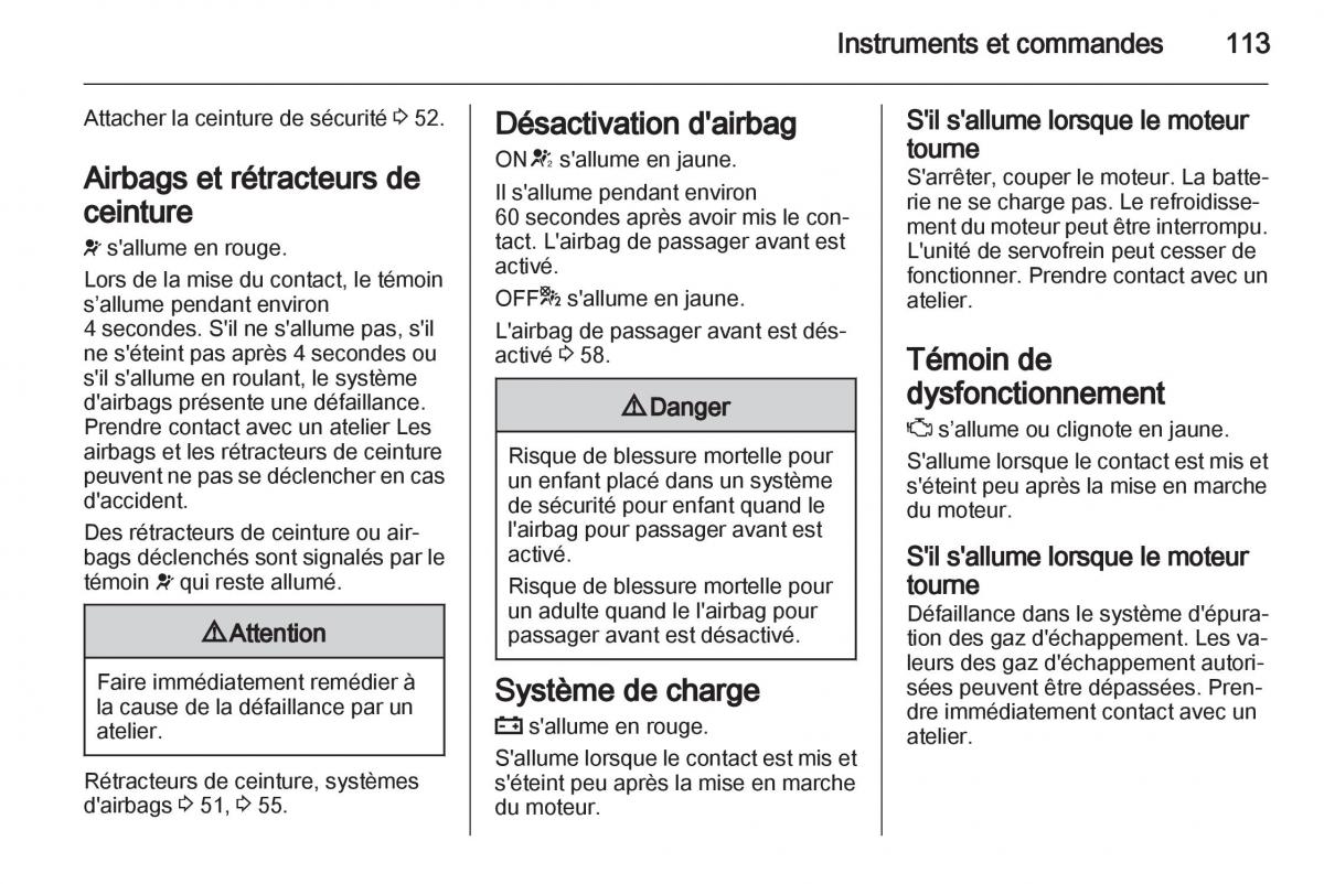 Opel Zafira C manuel du proprietaire / page 115