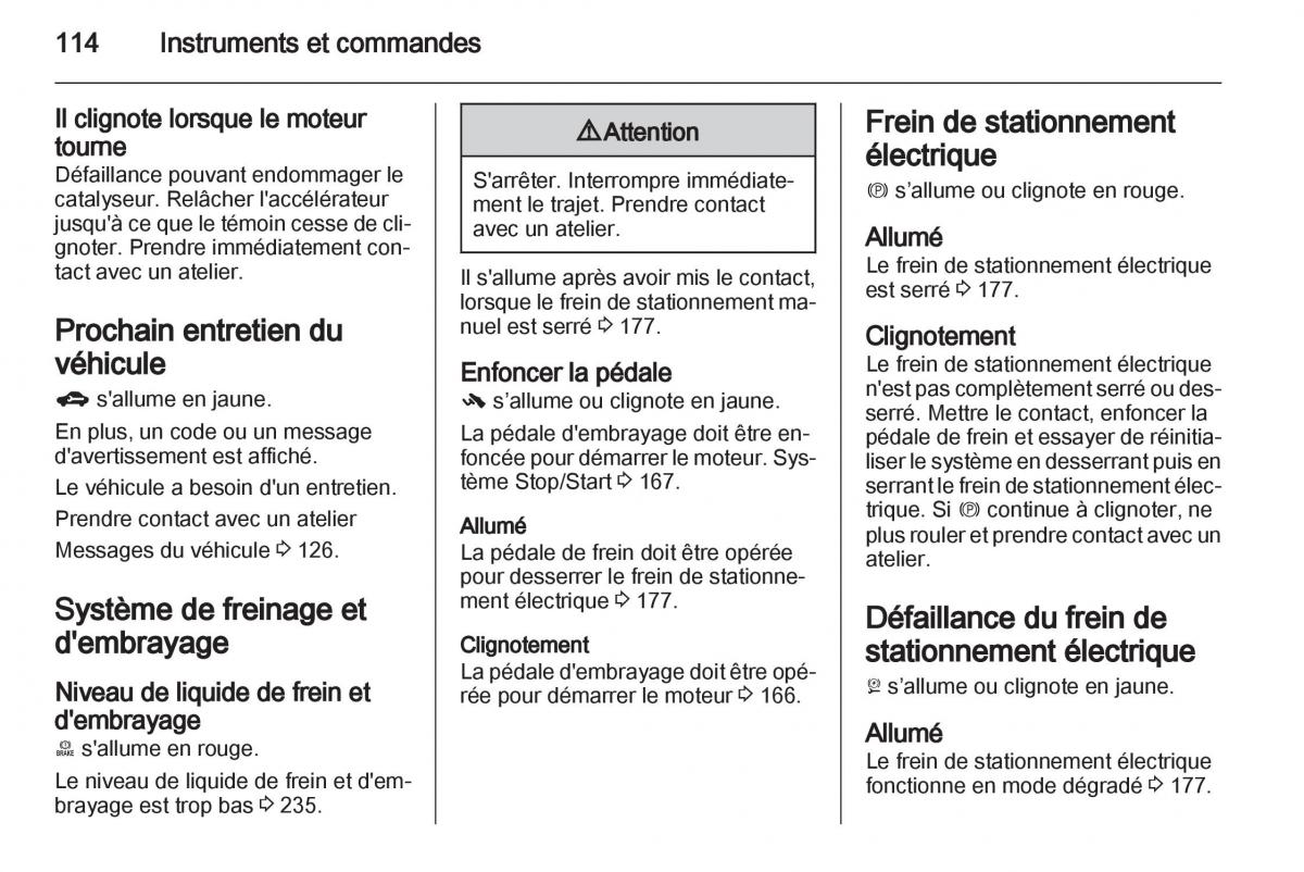 Opel Zafira C manuel du proprietaire / page 116