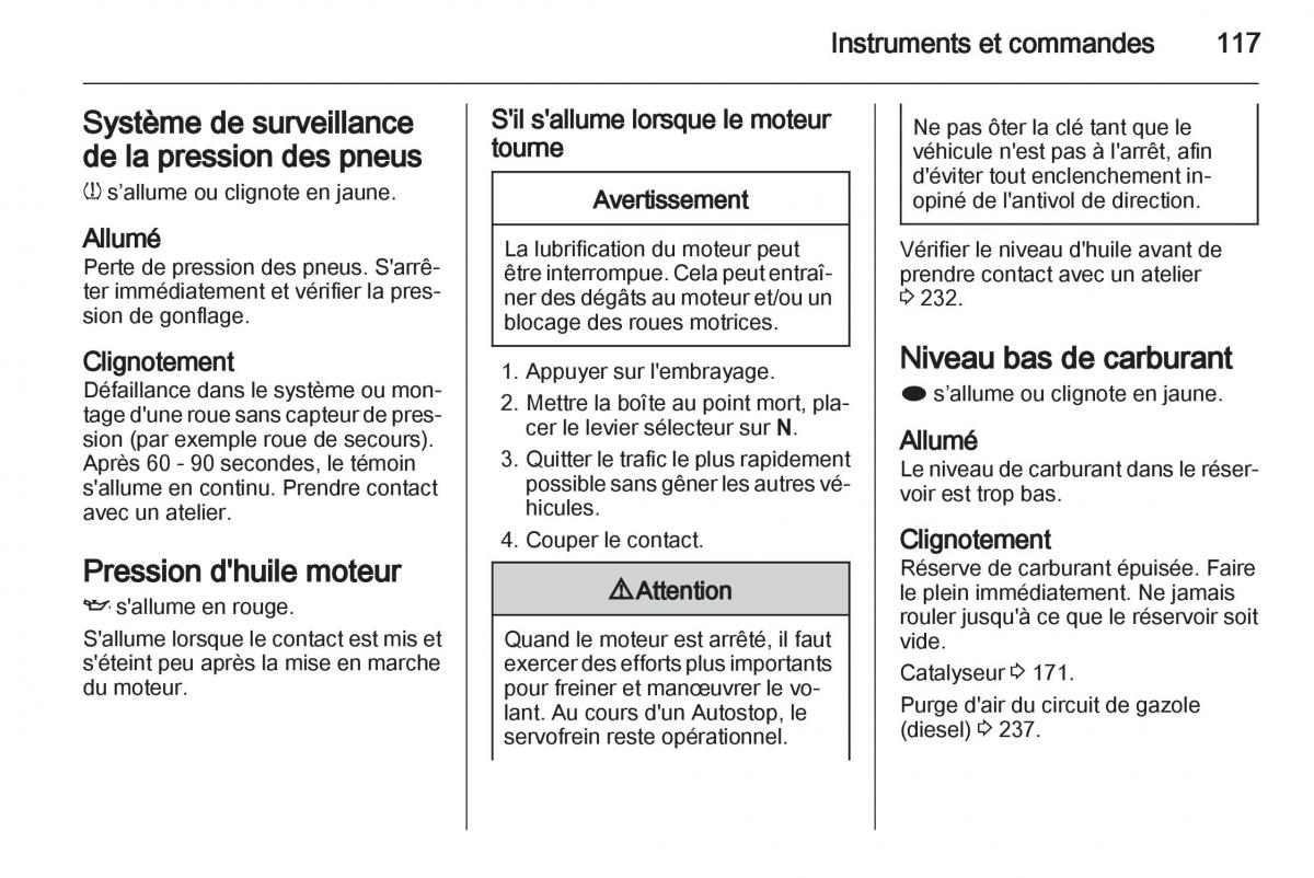 Opel Zafira C manuel du proprietaire / page 119