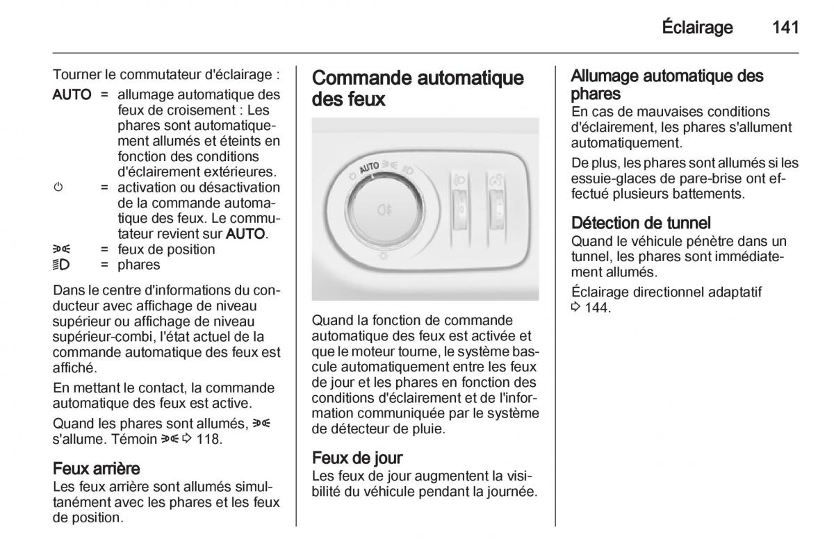 Opel Zafira C manuel du proprietaire / page 143