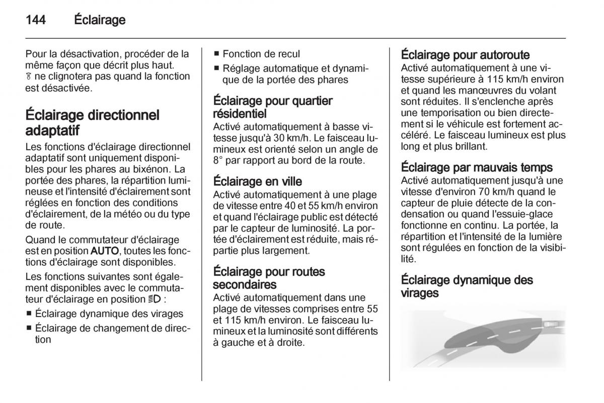 Opel Zafira C manuel du proprietaire / page 146