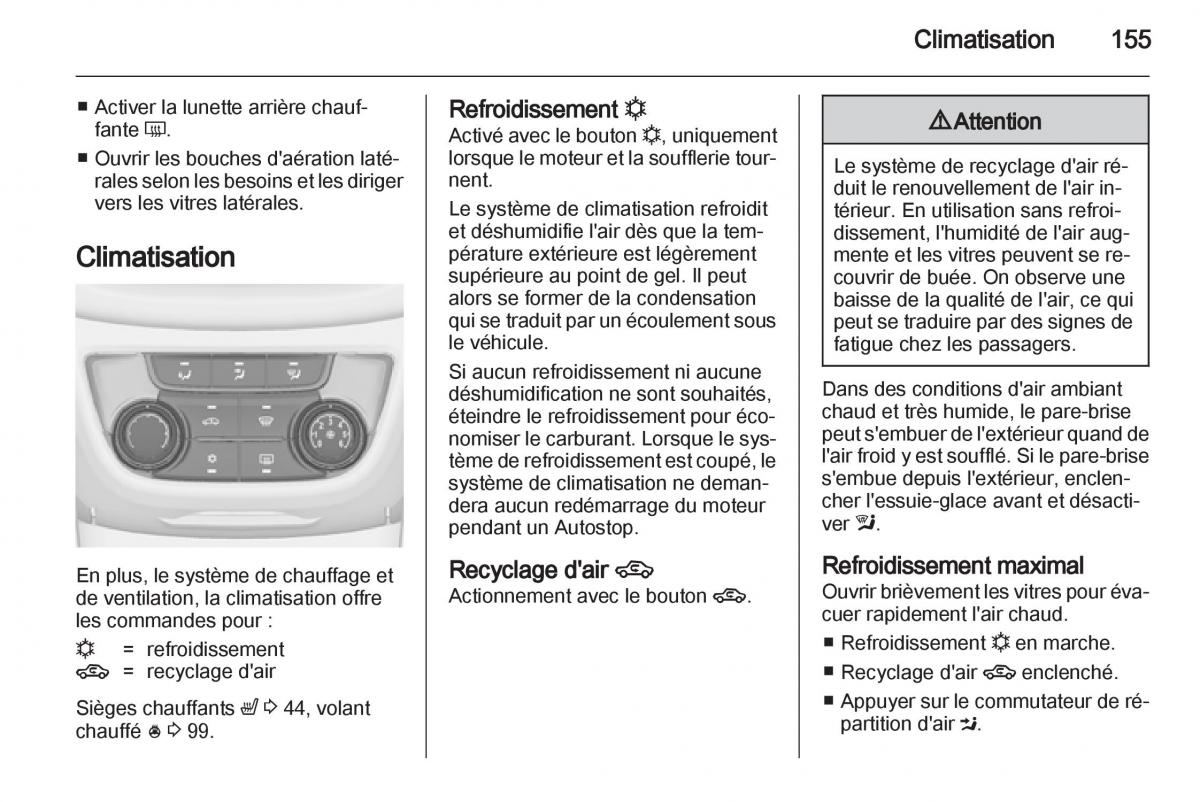 Opel Zafira C manuel du proprietaire / page 157