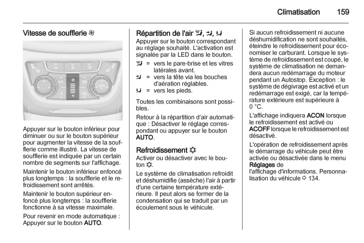 Opel Zafira C manuel du proprietaire / page 161